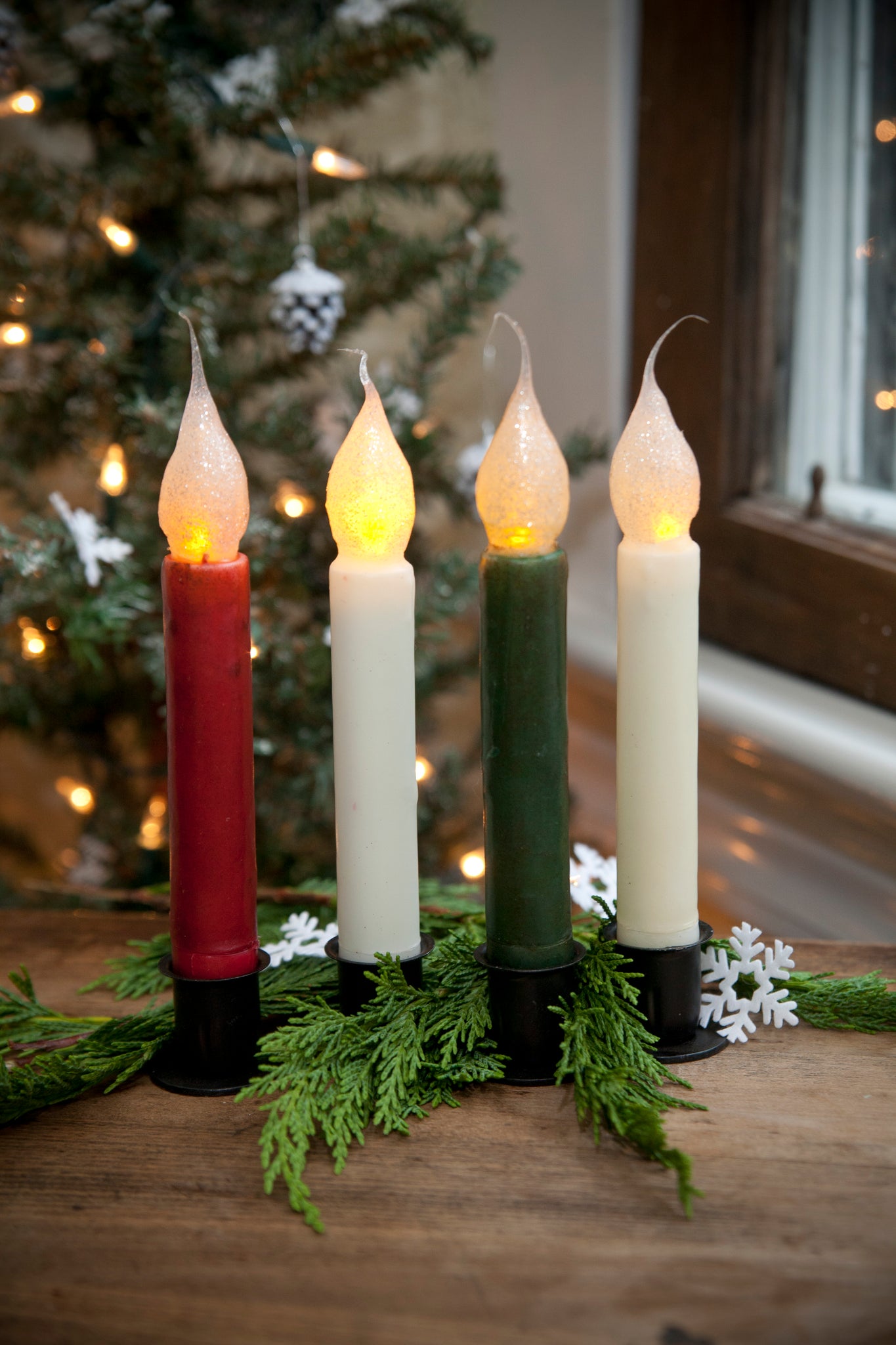 Holiday Sparkle Tapers - Barn Cat Mercantile, LLC