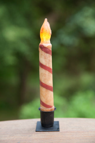 Hand Painted Candy Cane Taper - Barn Cat Mercantile, LLC