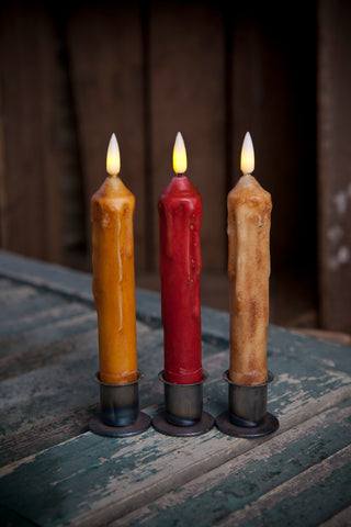 6" 3-D Flame Timer Taper - Barn Cat Mercantile, LLC