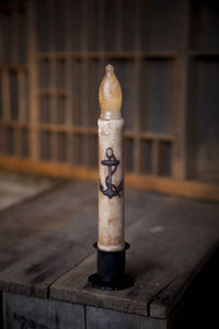 Anchor Folk Art Taper - Barn Cat Mercantile, LLC