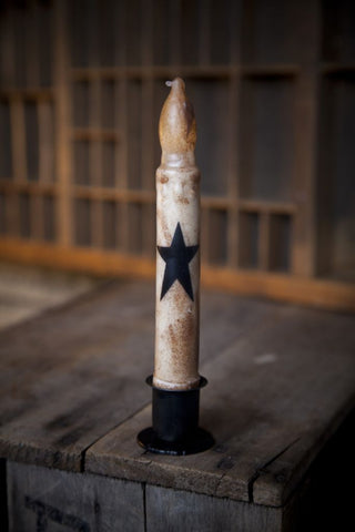 Black Star Folk Art Taper - Barn Cat Mercantile, LLC