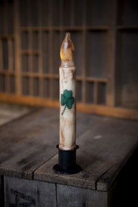 Shamrock Folk Art Taper - Barn Cat Mercantile, LLC